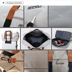 حقيبة رياضية خفيفة الوزن مقاومة للماء من قماش أكسفورد مع شعار مخصص للنساء، حقيبة ترويجية للصالة الرياضية واليوغا - Product Image 5