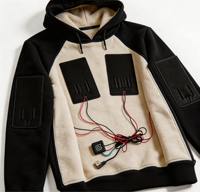 Kit de 4 láminas calefactoras de grafeno con un controlador para cuatro películas calefactoras, multizona, tamaño personalizado, voltaje y temperatura ajustables, para chalecos y chaquetas calefactables