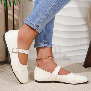 Scarpe Basse in PU Opaco per il Tempo Libero all'Aperto con Classica Struttura Regolabile a Cinturino Mary Jane - Product Image 2