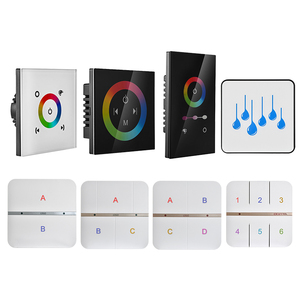 Alloggiamento dell'interruttore del pannello di vetro di illuminazione Wi-Fi per la casa intelligente, alloggiamento dell'interruttore tattile, sono realizzati con alloggiamento in plastica ignifuga. - Product Image 1