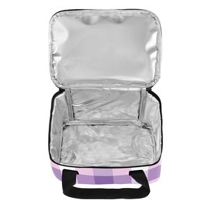 Sac isotherme portable personnalisé violet uni, grand format, pour pique-nique, activités de plein air et transport de repas - Product Image 4