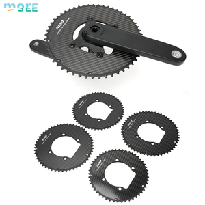 Plateau de chaîne SeeMore 110 mm BCD pour vélo de route <span class=keywords><strong>11</strong></span>/12 vitesses, double chaîne super légère en carbone et aluminium composite à dents étroites et larges - Product Image 6