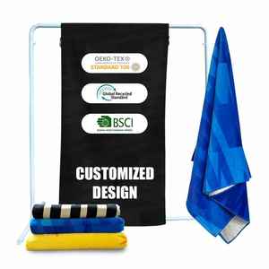 ผ้าขนหนูชายหาดผ้าฝ้าย100% น้ำหนักเบาพิมพ์ลายดิจิตอลผ้าขนหนูชายหาดขายดีกำหนดขนาดได้เอง - Product Image 1