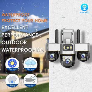 Ngoài trời sân nhà máy Cá Ao an ninh HD màn hình V380 3 len chống trộm POE 4G không dây Wifi 4MP CMOS IP67 mạng Máy ảnh - Product Image 3