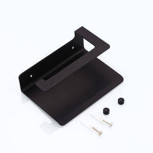 Portarrollos de Papel Higiénico Moderno de Aluminio Espacial Gris con Estante, Portarrollos de Papel Higiénico Negro Mate - Product Image 6