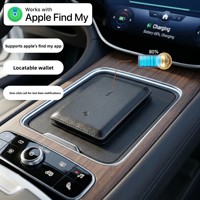 Traceur GPS Air Tag pour le rangement de portefeuilles et cartes d'identité, dispositif anti-perte compatible iOS avec recharge sans fil et autonomie ultra-longue