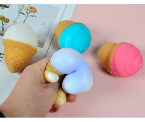 Ice Cream Stress Ball Water Feeling Squishy Vent Toys Water <b>Beads</b> Squeeze Fidget Toy Anxiety Stress Relief Toy Sensory Squish - Product Image 2