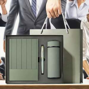 Wholesale Luxury Business Gifts Handmade Silk Screen Printed <b>Notebook</b> Pen Personalized Custom Logo Soft Cover Corporate Gift <b>Set</b> - Product Image 2