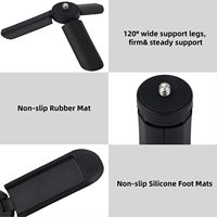 Dudukan Tripod Mini untuk Osmo Pocket untuk Action 6/5 Pro/4/3/Nano Insta360 Luna Ultra X5/X4/X3-Akrilik Ringkas Ringan 1/4''