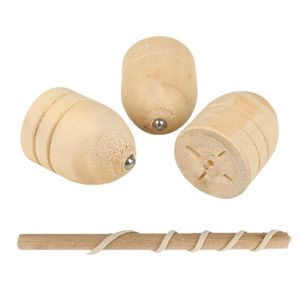 Ensemble de toupies en bois traditionnelles miniatures pour enfants de 5 à 7 ans, jouet unisexe à rotation, origine Zhejiang - Product Image 2