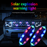 Nouveau 12V Moto Électrique Trois Roues LED Feux d'Avertissement Solaire Anti-Talonnage Décoratif Burst Flash Lights