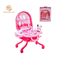 Éducation jouet fille faveur cadeaux préscolaire semblant jouer beauté commode valise cosmétique boîte maquillage ensemble