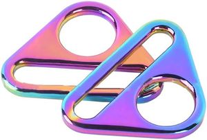 Pcs Inch Metal Triangle Adjuster Buckle <b>Ring</b> With Bar Swivel <b>Clip</b> - Product Image 1