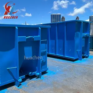 Huachen Industrial Recycling Waste Bin Roll On Roll Off Scrap Containers Hook Lift Bin