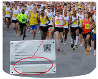 Étiquette RFID arrière en mousse Dogbone longue portée étiquette en mousse UHF pour système de chronométrage sportif Marathon
