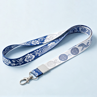 Lanière personnalisée par sublimation pour usine, avec logo sur mesure, en polyester, porte-clés et porte-badge d'identification