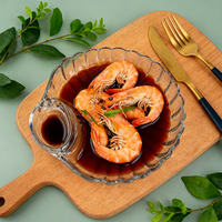Plat en forme de coquille pour vinaigre, sauce soja, wasabi, sushi, petit-déjeuner, salade, dessert, dîner