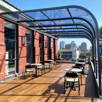 Abri multifonctionnel en polycarbonate de qualité supérieure pour terrasses de café, auvents rétractables, couvertures de piscine et vérandas