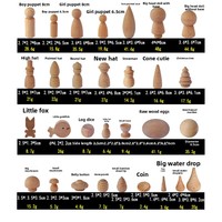 Figurine en bois naturel à peindre soi-même, personnalisable, pour enfants, blocs de formes à peindre, artisanat