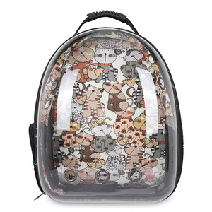 Factory direct supply of <b>cat</b> bags, space capsule-style pet <b>cat</b> <b>backpacks</b>, transparent portable <b>cat</b> bags for outings, <b>cat</b> supply - Product Image 1