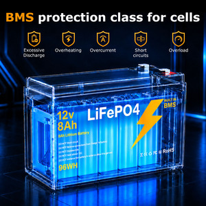 Batería de Almacenamiento de Energía de Fosfato de Hierro y Litio Expandible con BMS Inteligente LiFePO4 de Ciclo Profundo <span class=keywords><strong>12V</strong></span> <span class=keywords><strong>8Ah</strong></span> 96WH - Almacén en Alemania - Product Image 3