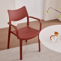 Fauteuil de jardin en plastique d'extérieur, chaises de salle à manger en plastique empilables, chaise de jardin avec dossier pour restaurant