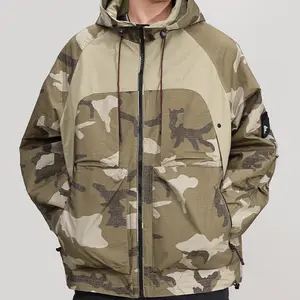 Veste Cargo en coton avec impression camouflage, tenue décontractée, vêtements d'entraînement, veste pour hommes