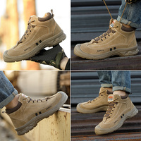 Dinggu Vente en gros Chaussures de travail de haute qualité à coupe haute Bottes de sécurité au travail à bout en acier anti-écrasement pour hommes