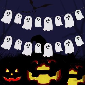Bandera de Fantasma Blanca Personalizada Directo de Fábrica para Decoración de <span class=keywords><strong>Fiesta</strong></span> de Halloween, Bandera de Fantasma para el Día de Todos los Santos - Product Image 2