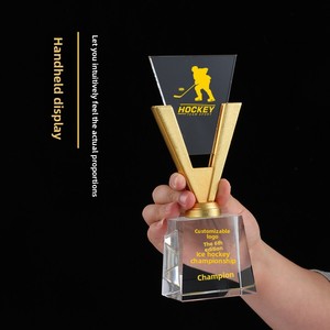 Trofeo de Cristal Personalizado, Palo de Gateball, Palo de Croquet, Palo de Hockey sobre Hielo, Bola de Boliche, Premio Conmemorativo para Competiciones - Product Image 1