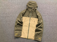 Veste décontractée coupe-vent et imperméable à capuche avec logo brodé classique, idéale pour la randonnée et l'alpinisme