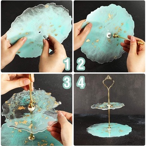 AK <span class=keywords><strong>DIY</strong></span> <span class=keywords><strong>3</strong></span> Tầng Bánh Cưới Tráng Miệng Đứng Epoxy Nhựa Silicone Khuôn Tròn Vuông Phục Vụ Khay Khuôn Mẫu Cho Nhựa Craft Công Cụ - Product Image 4