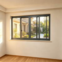 Fenêtres coulissantes en aluminium à double vitrage trempé avec moustiquaire pour la sécurité et la ventilation des maisons et appartements modernes