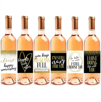 Étiquette de vin vierge autocollant d'étiquette blanc mat étiquettes de bouteille de vin adhésives autocollants imprimables pour imprimantes à jet d'encre Laser flexo