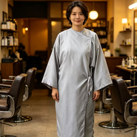 Robe de client professionnelle pour salon, imperméable, cape de coiffure de luxe, robe de barbier, blouse de spa beauté, tablier kimono