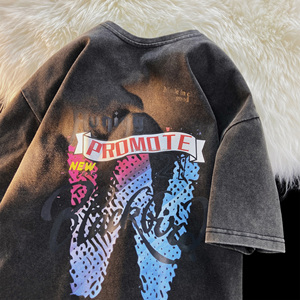 T-shirt da 230g a Maniche Corte per Uomo, T-shirt Estiva in Puro Cotone per Uomo e Donna, Vendita all'Ingrosso per Giovani - Product Image 2