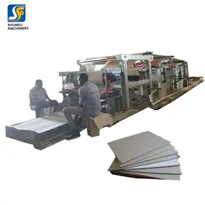 Tablero de papel de pulpa de desecho de cartón, máquina de cartón gris
