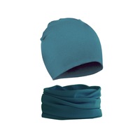 2Pcs/Set Set Topi dan Syal Rajut Custom Logo Huruf Warna Solid, Lembut, Elastis, Tahan Dingin, Dapat Disesuaikan