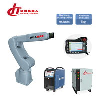 Bras robotisé HuaNai HN-0509 à 6 axes, portée de 948 mm, capacité de charge de 5 kg, application de soudage, capacité de production de 1200 unités/année