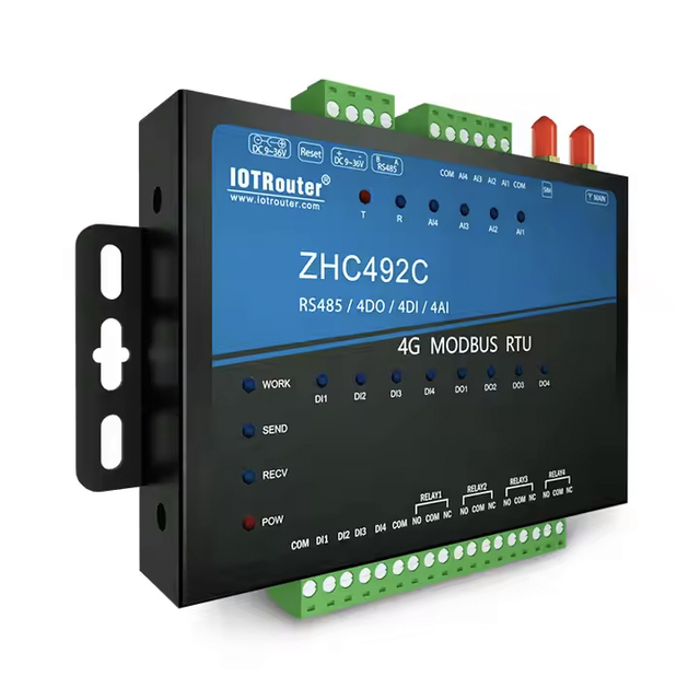 Industrial RS485 4.0 Modbus Gateway 4G WiFi Intelligent DTU IoT for Data Acquisition Supports MQTT Protocol IOTRouter ZHC492C