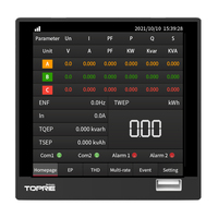 Compteur de puissance numérique multifonctionnel sans fil 4G MQTT avec écran LCD 96*96mm, analyse de tension, de courant et d'harmoniques, service OEM