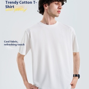 Nouvelle Tendance Été 2025 : T-shirt Décontracté Sportif pour Homme, Manches Courtes, Couleur Unie, 100% Coton Tricoté – Vente en Gros Usine - Product Image 2
