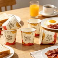 Gobelet à café en papier à paroi simple jetable pour usage en café, avec logo personnalisé, pour café chaud et latte