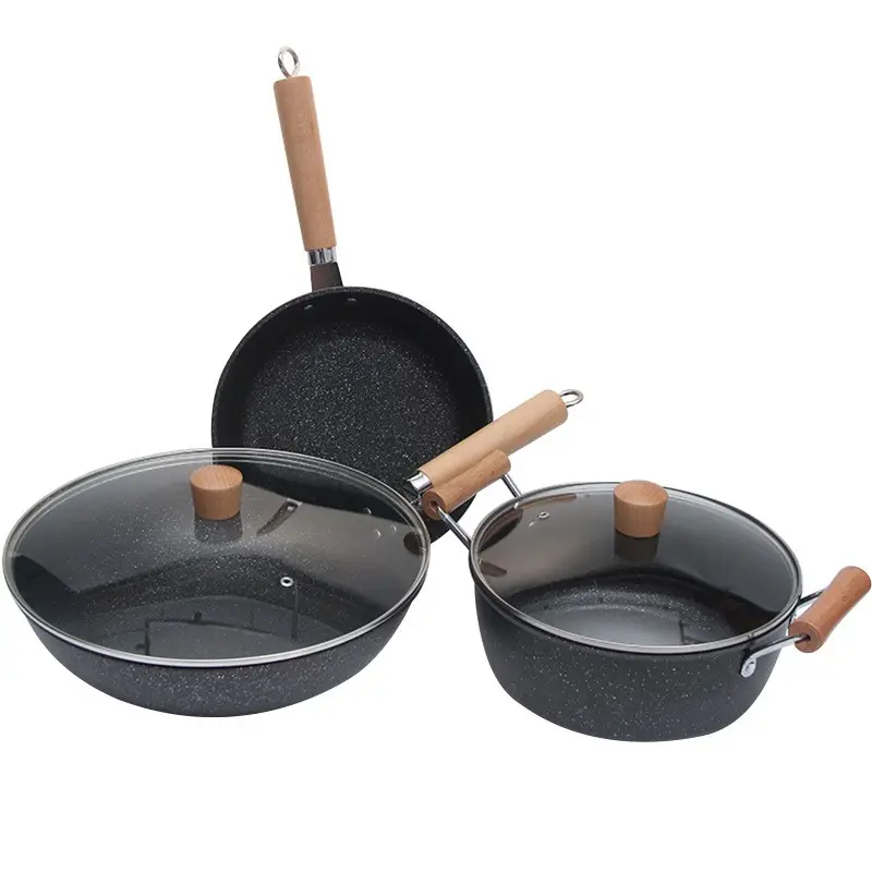 Itchen-utensilios de cocina para uso doméstico, juego de utensilios de hierro refinado, trigo, arroz, piedra