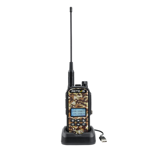 Camouflage Design 7 Hunting Calls One-key Mute Dual Band VHF UHF IP67 Waterproof Two Way Radio for Hunting Retevis EZTalk 62