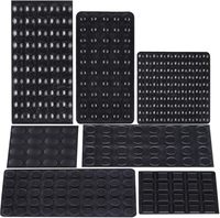 Patins adhésifs en silicone/caoutchouc pour pieds de meubles, amortisseurs de bruit, 8mmx4mm, transparents