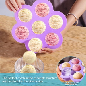 Molde de silicona apilable y reutilizable para cubitos de hielo con tapa, apto para alimentos, para leche de bebé, frutas y alimentación con paleta. - Product Image 6