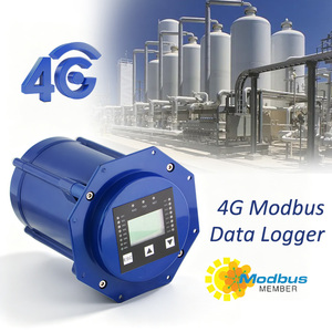 Capteur de niveau d'eau sans fil 4G, enregistreur de données Modbus sur batterie, autonomie en veille de 2 ans, alerte programmable d'excès/défaut de niveau - Product Image 1