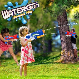 Pistolet à eau 4 en 1 Pistolet à eau à longue portée Grande capacité Jouets pour enfants Pistolets à eau pour piscine d'été Jouer en plein air - Product Image 3