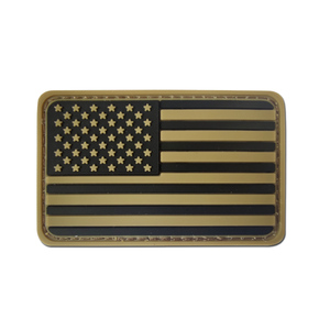 Parche con logotipo de Pvc Tiny 3D logo Bandera americana Parche de goma de PVC Parches de bandera de PVC personalizados - Product Image 4